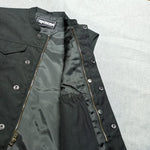 ADM Leather SOA Style Cordura Motorcycle Vest for Men _Concealed Carry,Riding Club Vest ADM LEATHER