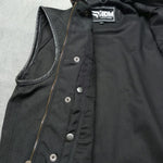 ADM Men’s Cordura Leather SOA Motorcycle Vest – Concealed Carry, Club Style, Tactical Rider Gear ADM LEATHER