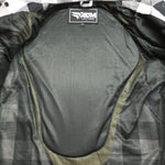 ADM Leather Men’s Flannel Shirt – Heavyweight, Quilted, Checked Durable Black & White,Thick Men’s Outdoor Rugged Flannel Shirt Jacket ADM LEATHER