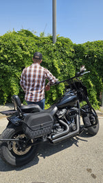 ADM Leather Flannel Shirt, Men’s Dark Brown White Check Motorcycle Shirt Jacket, Heavyweight Quilted Biker Flannel, Rugged Outdoor Durable Shirt ADM LEATHER