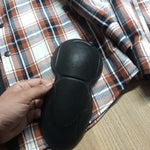 ADM Leather Flannel Shirt, Men’s Dark Brown White Check Motorcycle Shirt Jacket, Heavyweight Quilted Biker Flannel, Rugged Outdoor Durable Shirt ADM LEATHER