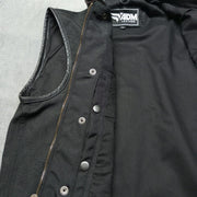 ADM Men’s Cordura Leather SOA Motorcycle Vest – Concealed Carry, Club Style, Tactical Rider Gear ADM LEATHER