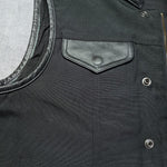 ADM Men’s Cordura Leather SOA Motorcycle Vest – Concealed Carry, Club Style, Tactical Rider Gear ADM LEATHER