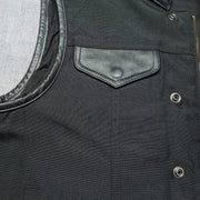 ADM Men’s Cordura Leather SOA Motorcycle Vest – Concealed Carry, Club Style, Tactical Rider Gear ADM LEATHER