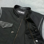 ADM Men’s Cordura Leather SOA Motorcycle Vest – Concealed Carry, Club Style, Tactical Rider Gear ADM LEATHER